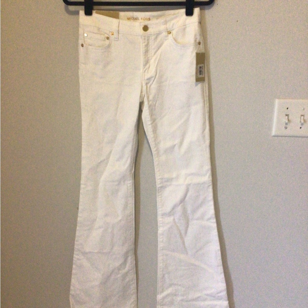 Michael Kors Selma Flare White Jeans  in Size 2